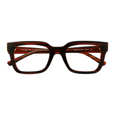 Unisex s square Striped Eco Friendly,Plastic Prescription eyeglasses - Eyebuydirect s Vogue Eyewear VO5611B