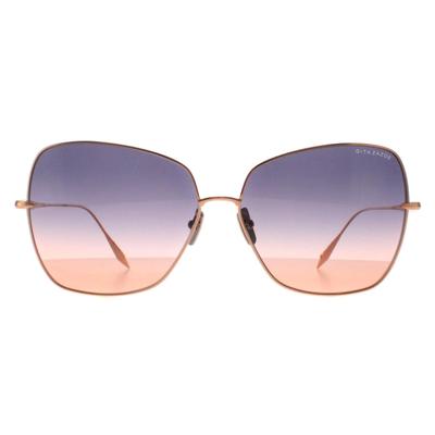 Dita Cat Eye Womens Rose Gold Dunkelgrau bis Pfirsich Farbverlauf Zazoe