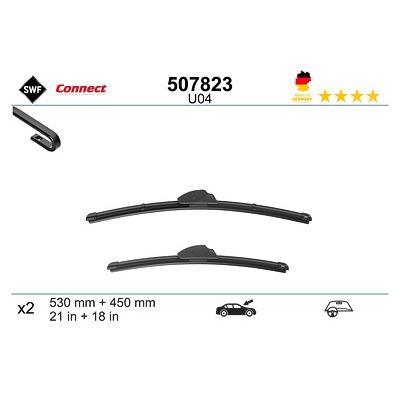 Swf Wischblatt [Hersteller-Nr. 507823] für Audi, Chrysler, Daihatsu, Fiat, Kia, Lancia, Mazda, Mitsubishi, Nissan, Renault, Seat, Subaru, Suzuki, Toyo Image