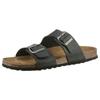 Pantolette MAN'S WORLD, Herren, Gr. 40, schwarz, Lederimitat, unifarben, klassisch, Schuhe, Schlappen, Sommerschuh, Hausschuh mit vorgeformtem Fußbett