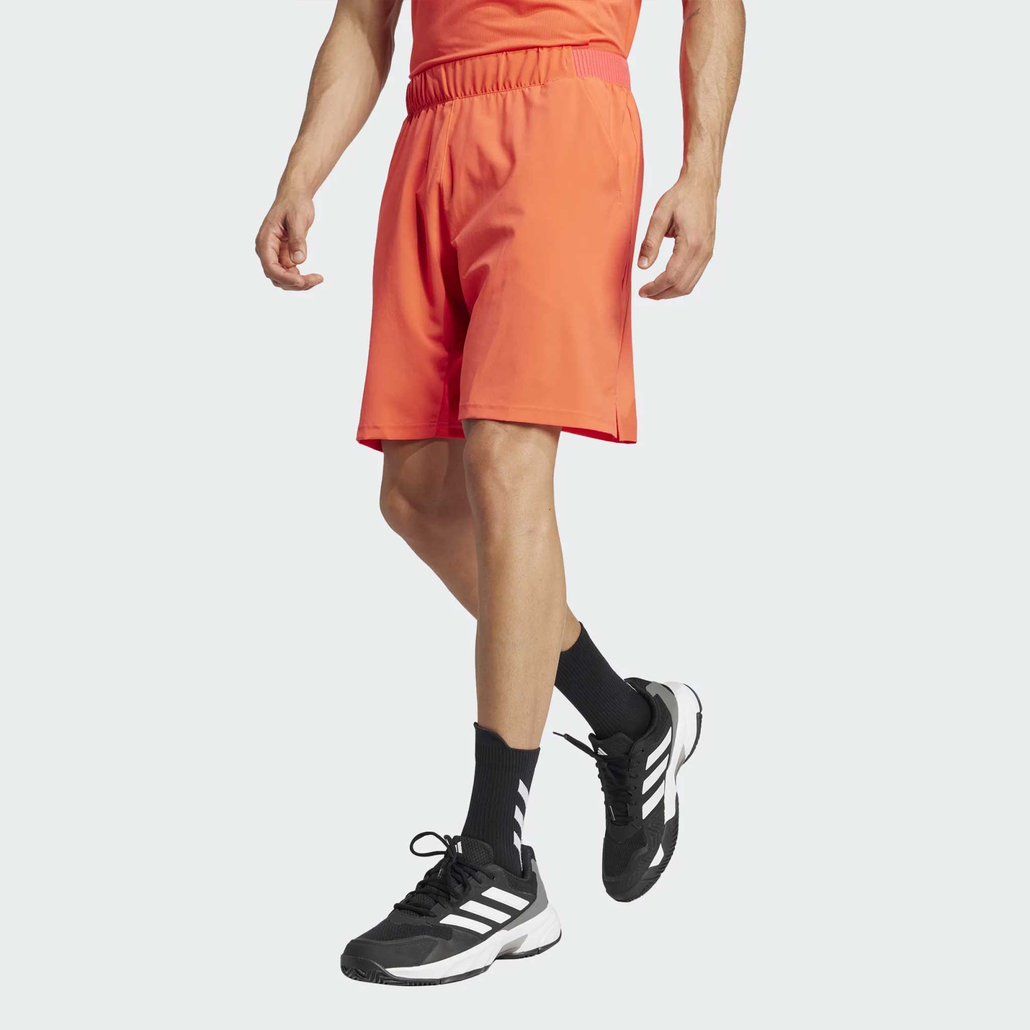adidas Club Stretch Woven 9" Shorts 2025 Men's Tennis Apparel Semi Lucid Red