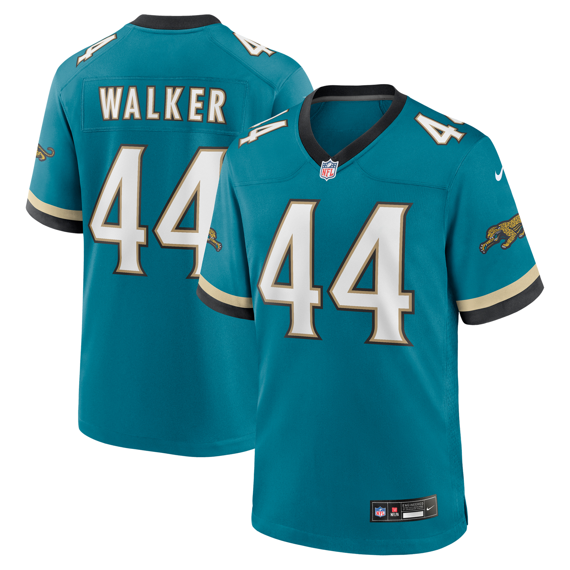 Jacksonville Jaguars Nike Game Sekundär Throwback Ausweichtrikot - Blaugrün - Travon Walker - Herren Image