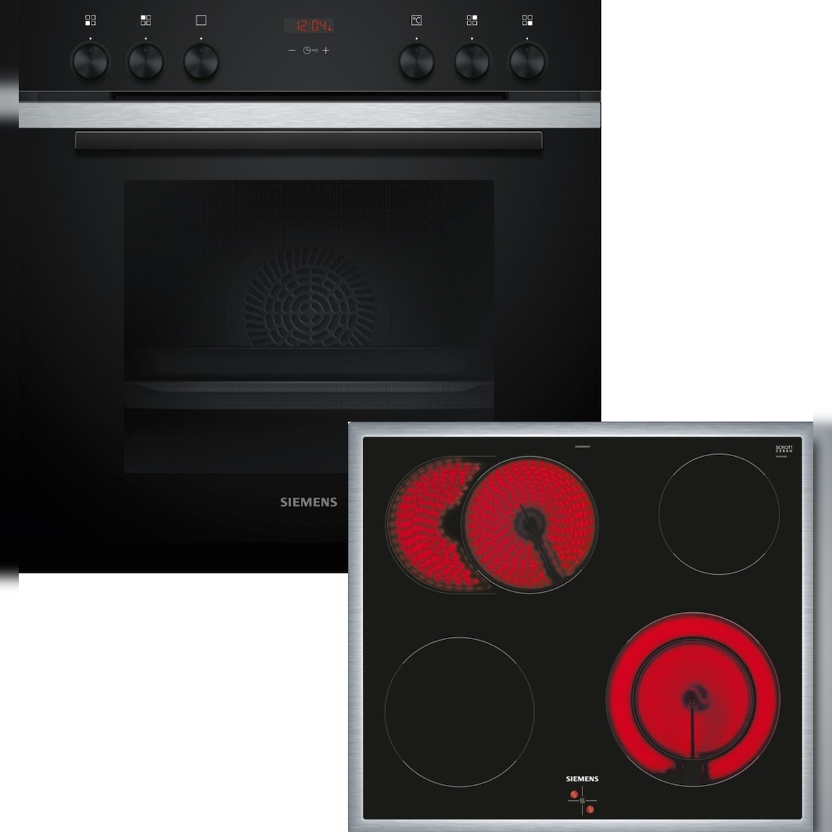 Siemens Einbau-Herd-Set, EA64RGNA1E + HE213ABS3, Einbau-Herd, Elektro-Kochfeld EQ211KA11 Image