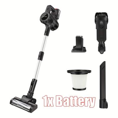 TEMU Cordless Upright Stick Vacuum Cleaner, 140w/15kpa Stick Powerful Vacuum 3 In 1 Wireles Hoover Vacuum Cleaner Brushless Motor For Carpets, Hard Floor, Pet Hair Image