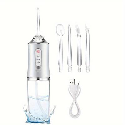 TEMU 1pc Electric Water Flosser With Intelligent Chip, Usb Rechargeable Oral Irrigator, 360Â° Rotatable Nozzle, 3 Pressure , Deep Teeth And Gum Cleaning, Ideal For Home