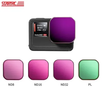 STARTRC Objektivfilter-Set für Insta360 Ace/Ace Pro Kamerazubehör PL Polarisator ND8 ND16 ND32 Filter ND Filter Kit 4er-Pack