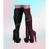 Solide Riemchen Design Plattform Overknee Stiefel Schnalle Gürtel Chunky High Heel Herbst Frauen Schuhe 2025, Zapatos Para Mujere