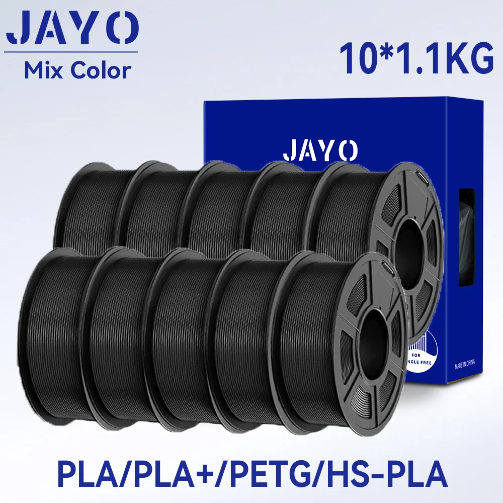 JAYO 3D PETG Filamen PLA/PLA PLUS/Hochgeschwindigkeits-PLA/PLA Regenbogen-Druckerfilament 1,75 mm3D-Druckmaterialien für 3D-Drucker und Stift Image