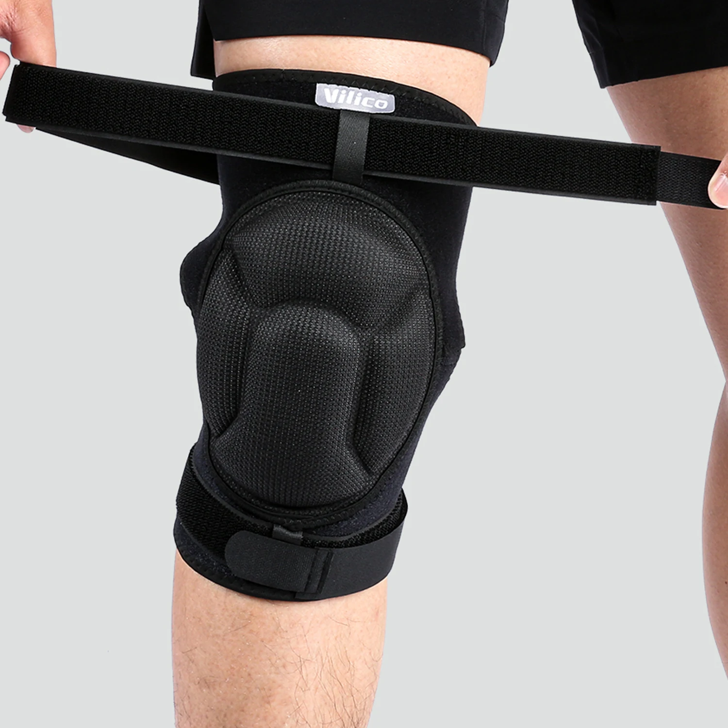 Druckbandschutz Sport Verdickung Knieschützer Volleyball Extremsport Knieschoner Brace Unterstützung Antikollision ElasticKnee Image