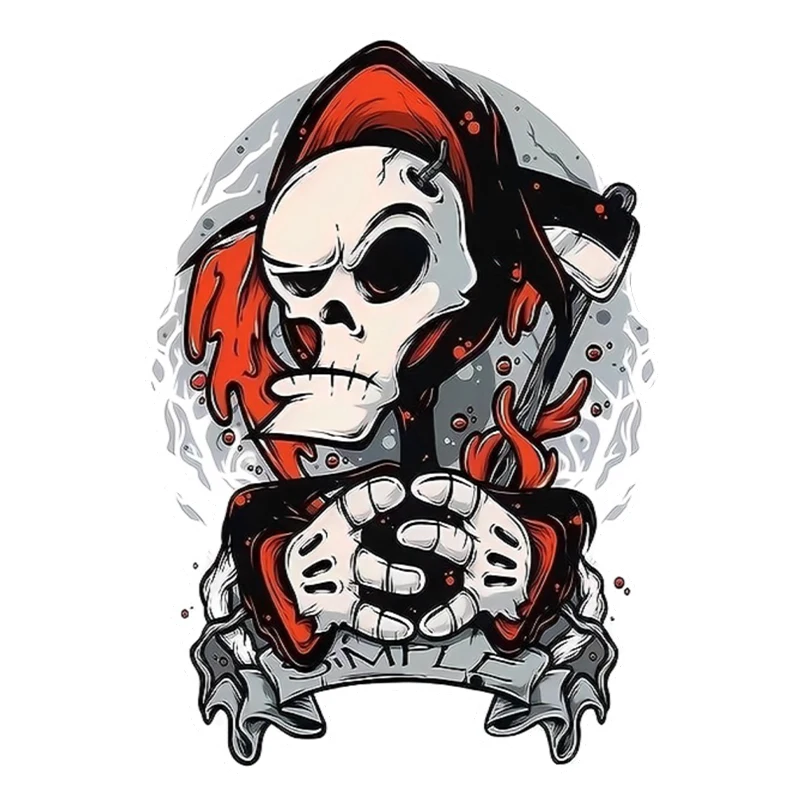 Coole und lustige Clown-Schädel-Autofensteraufkleber, reflektierende wasserfeste Aufkleber für Motorradstoßstangen, Aufkleber Image