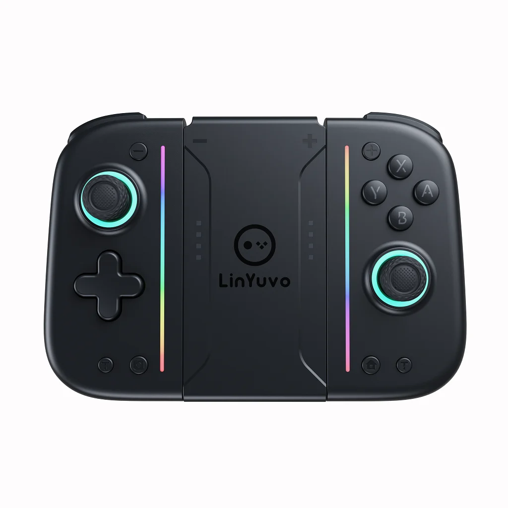 LinYuvo Wireless Switch Controller KS52 für Nintendo NS/OLED, Wireless Joypad Controller mit einstellbarer Vibration und großer Batterie Image