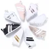 Baby-Turnschuhe, klassischer Sport, weiche Sohle, PU-Leder, Streifen, mehrfarbig, First Walker Newbor Baby-Schuhe für Jungen und Mädchen