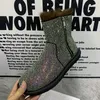 Winter Frauen Stiefel Strass Flache Stiefeletten Plüsch Mode Frauen Schuhe Plus Größe Warme Pelz Schnee Stiefel Antislip Baumwolle Schuhe