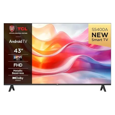 TCL 43S5400AK 43-inch Television, HDR, FHD, Smart TV Powered by Android TV,43S5400AK