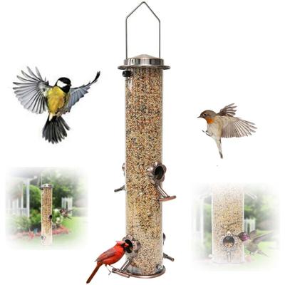 Hängendes Vogelfutterhaus für den Außenbereich für Garten und Hof mit 4 Futteröffnungen zur Image