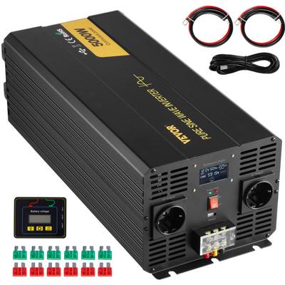 Vevor - Wechselrichter mit reiner Sinuswelle, 5000 Watt, Spannungswandler, dc 12 v auf ac 230 v Image