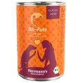 Lot Herrmann's Menu Classic / Menu Bio 12 x 400 g pour chien - dinde bio, riz bio