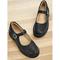braune Mary-Jane-Schuhe für Damen mit Brogue-Details, Schnallenriemen und dicker, rutschfester Sohle – lässiges Retro-Schuhwerk für jeden Tag