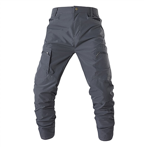 Herren Cargohose Cargohosen Taktische Hose Hose Hosen Elastische Taille Multi Pocket Gerade geschnitten Glatt Wasserdicht Schnelltrocknend In voller Länge Outdoor Casual Täglich Modisch Strassenmode Image