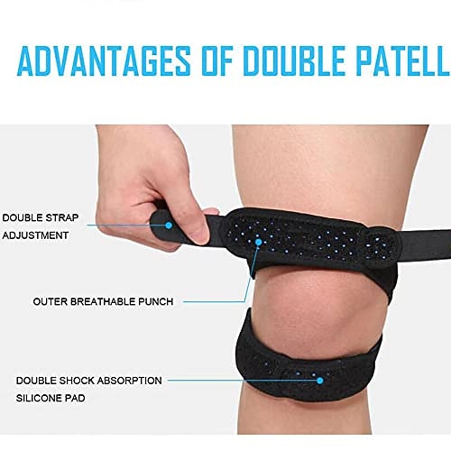 1 Stück Patella-Tracking-Kniebandage – Laufübung, sportliche Stützhülse, Stabilisator für Sehnenscheidenentzündungen, Bänder, patellofemorale Schmerzen, MCL- / LCL-Verletzungen nach Image