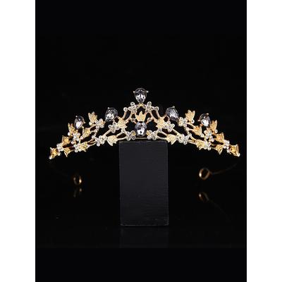 Silver Bridal Tiara with Heart-Shaped Rhinestones and Intricate Floral Design - Perfect for Weddings, Proms, and Special Occasions