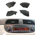 4 pz Per Fiat Auto Radio Cd Bottoni Trim Copertura Adatto Per Fiat 500 Radio Da 2008 In poi Nero