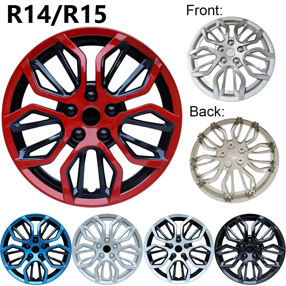 4 pz R14 R15 copriruota universale per auto coprimozzo di ricambio coprimozzo coprimozzo in acciaio di ferro copriruota accessorio per pneumatici decorazioni per coprimozzo