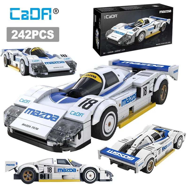 Cada-décennie s de construction de voiture de course de dérive technique pour enfants, modèle de voiture de sport, endurance de la ville, briques de voiture de sport, jouets cadeaux, C42, 1:24