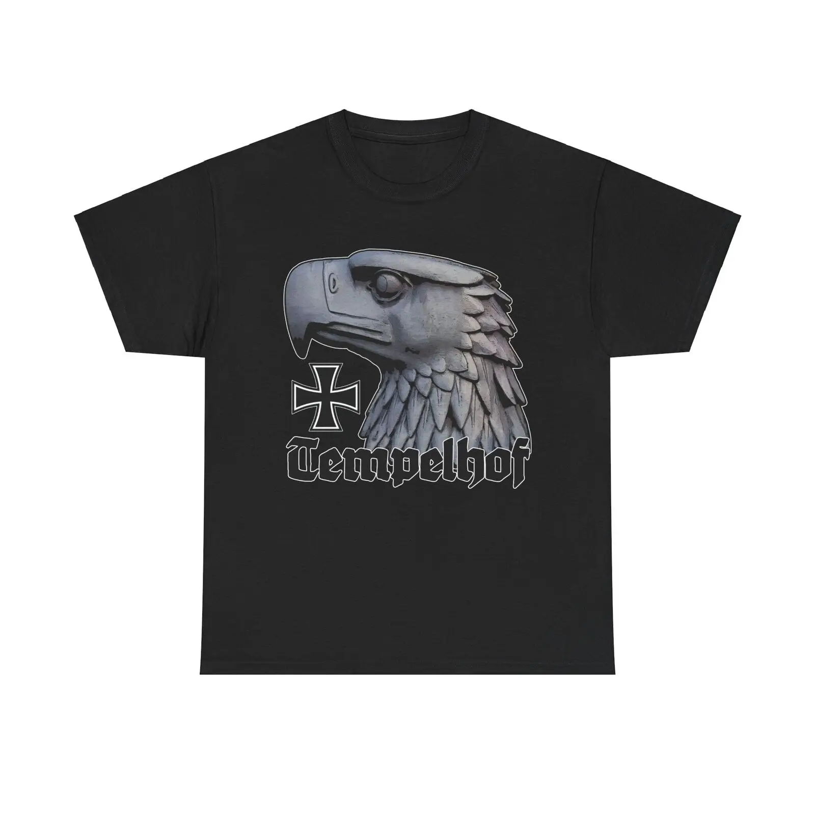 WWII Deutsches Luftwaffe Temple Yard Eagle Head T-Shirt 100 % Baumwolle O-Ausschnitt Kurzarm Sommer Casual Herren T-Shirt Größe S-3XL