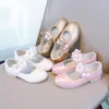 Herbst Mädchen Mary Jane Applikationen niedrigen Absatz schöne Kinder Prinzessin Schuh drei Farben spitzen Zehen atmungsaktiven Kinder Schuh 26-36