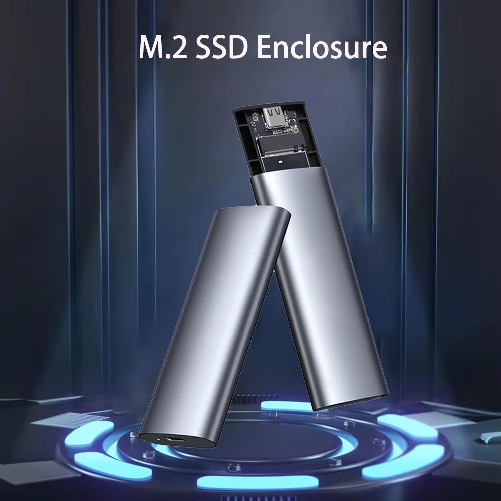 M2 SSD-Gehäuse NVMe SATA Dual Protocol 10 Gbit/s M.2 auf USB Typ C 3.2 Gen 2 Tragbares SATA NVMe Externes Gehäuse SSD-Box-Adapter Image