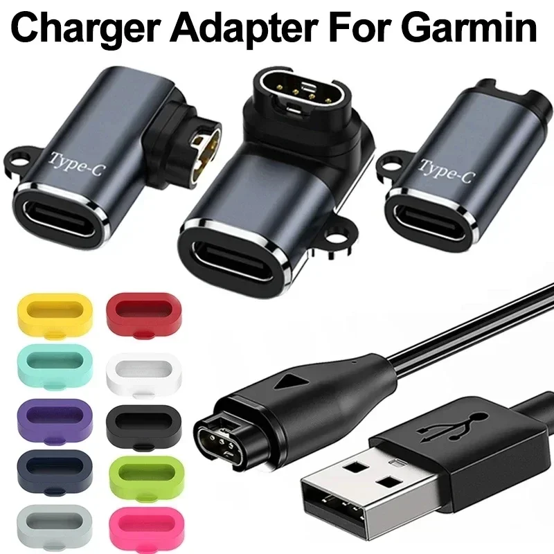Typ C/Micro/IOS USB auf 4-Pin-Ladegerät-Adapter-Anschluss für Garmin Fenix 7/6/5/7X/6X/5X/ Venu 2 plus Uhren-Ladekonverter Image
