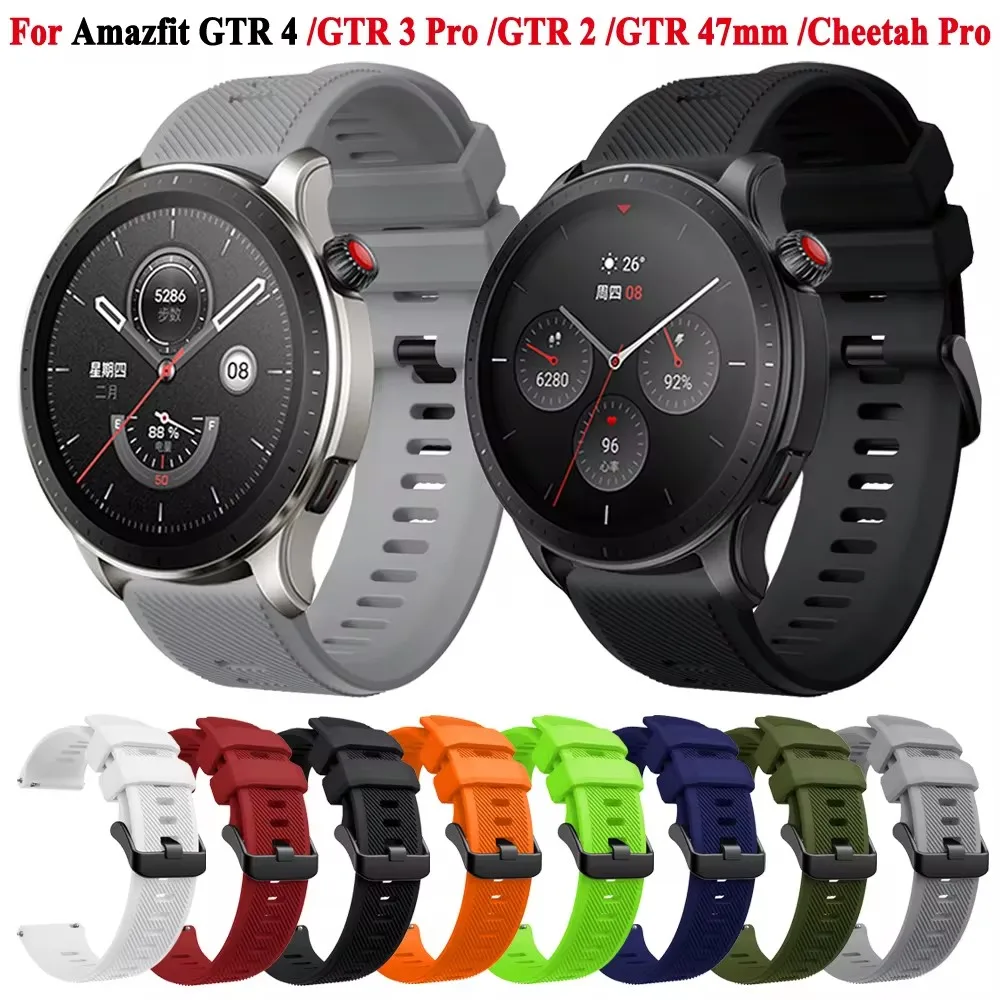 22 mm Silikon-Smartwatch-Armband für Amazfit Balance-Armbänder Amazfit GTR 4 / GTR 3 Pro / GTR 2/Bip 5 Armband Image