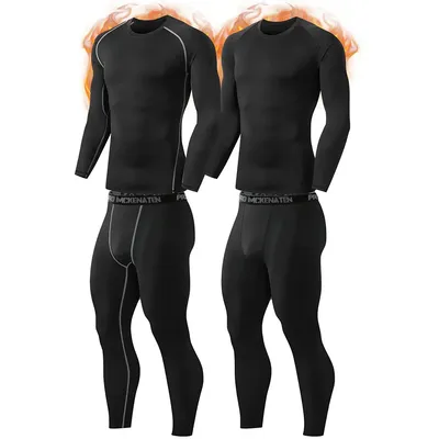 Thermo-Unterwäsche-Set für Herren, Kompressions-Fleece-gefüttert, lange Unterhosen, Image