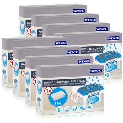 Wenko - Feuchtigkeitskiller Nachfüllpack Luftentfeuchter-Nachfüller, Weiß, 8x1 Kg Image