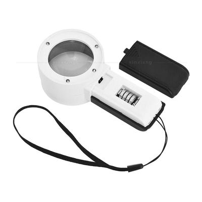 Aougo - Juwelierlupe mit 30-facher Vergrößerung, 3 LEDs und UV-Licht – kratzfeste Linsen – hohe