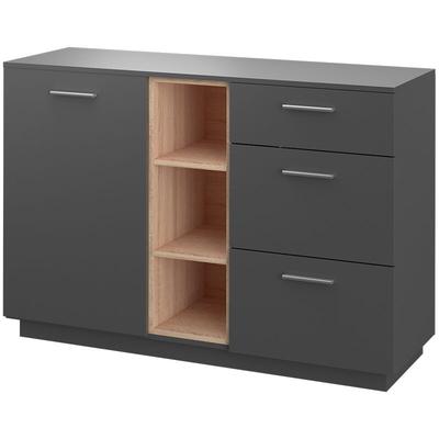 Kommode Beatrice, Anthrazit, 126.8 x 88 cm, Vicco Image