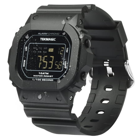 Men s Sports Watch 330ft Waterproof for Swimming and Diving with Alarm Stopwatch Timer Countdown Dual Time Zone Calendar Backlight 12 or 24 Hours Format