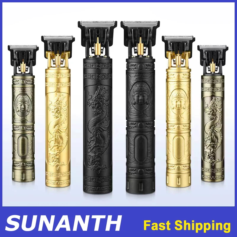 Haarschneidemaschine Friseur Elektrische wiederaufladbare Carving Haarschneidemaschine Haarschneider Metall Haarschnitt Trimmer für Männer Friseur Image