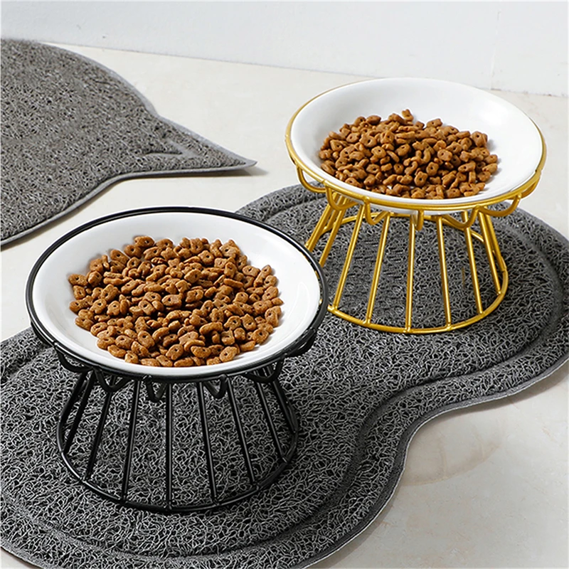 Bol en céramique pour chien, grand bol nordique pour chats, bol de nourriture pour chat, assiette en conserve, bol surélevé Anti-cervique, sans bol de nourriture