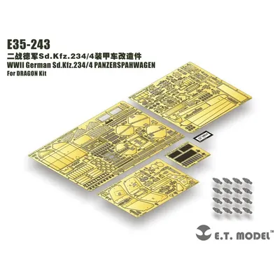 ET Model E35-243 1/35 WWII German Sd.Kfz.234/4 PANZERSPAHWAGEN Detail Up Part Image