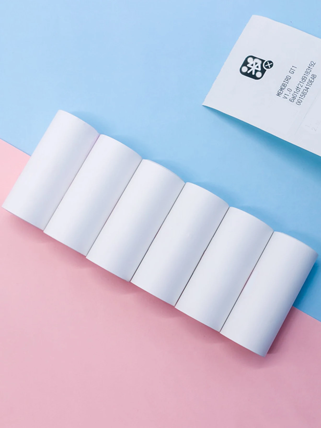 5 Stück Mini-Drucker papier Thermo etiketten papier, weißes Papier für tragbare Mini-Taschen drucker Image