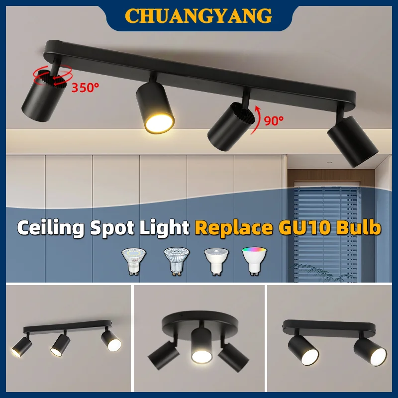 Ersetzen Sie Gu10 LED-Deckenleuchten, oberflächenmontierte Deckenstrahler, LED-Licht für Wohnzimmer, Schienenlampe, Hausdekoration, Korridor, 220 V