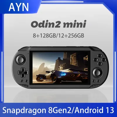 New AYN Odin 2 Mini Handheld Video Game Console Odin2mini LED 5 Inch Touch Screen 5000 mAh Android