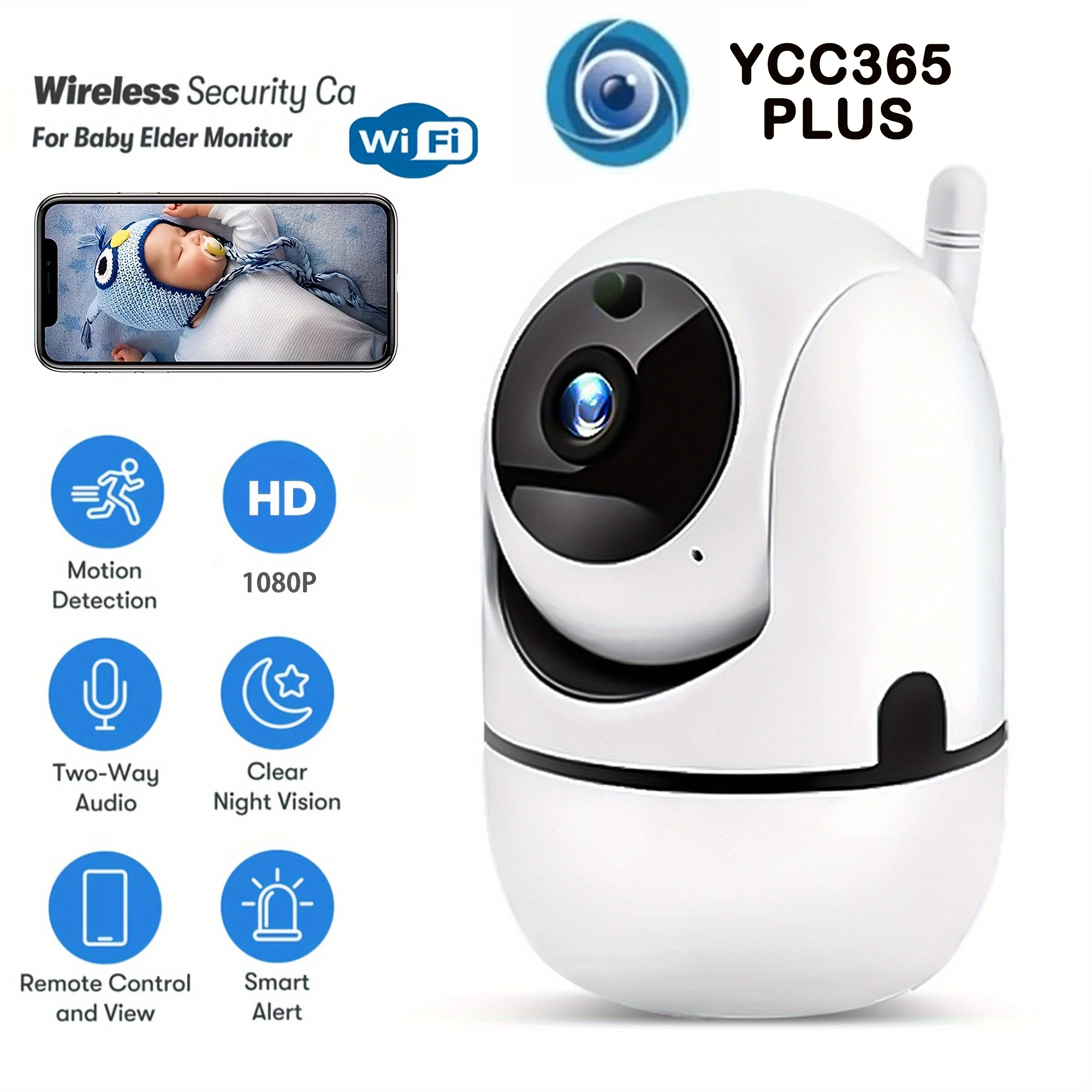 YCC365 Plus IP Kamera 1080P Smart Mini WiFi AI Menschliche Erkennung CCTV Video Baby Überwachung Drahtlose Sicherheit Kamera Auto Tracking Image