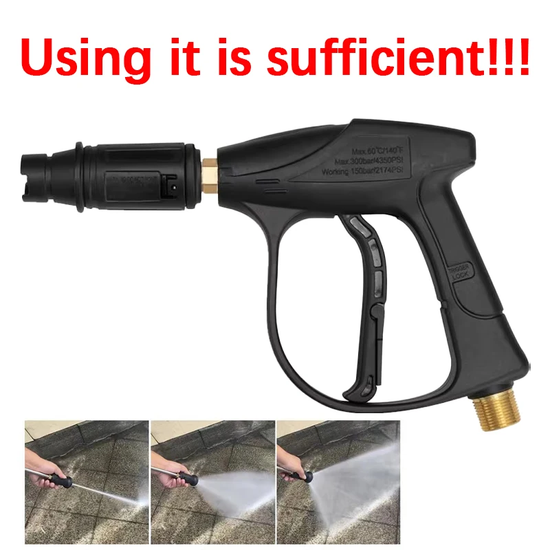 Auto Waschmaschine Hochdruck Zubehör Multifunktions Professionelle Einstellbare 4000psi 1/4 Schnell Anschluss Auto Waschen Trigger Gun