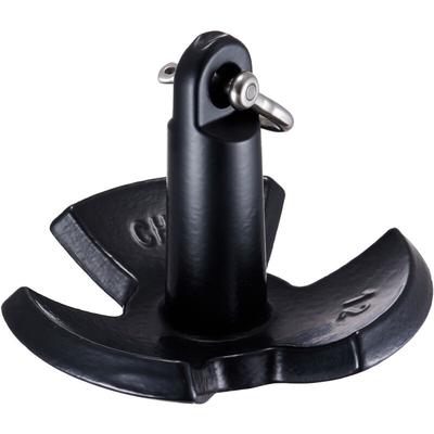 Mophorn - vevor Flussanker Bootsanker aus Gusseisen mit Schwarzer Vinylbeschichtung und Schäkel 5,4 Image