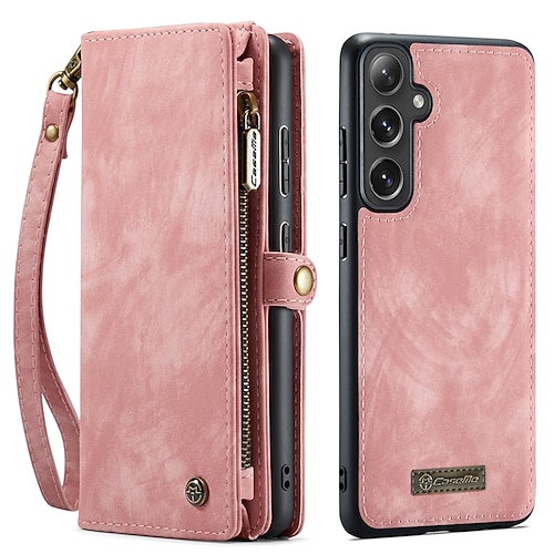 Handy Hülle Handyhüllen Für S26 Ultra Plus S25 S24 S23 S24 FE S22 S21 Ultra Plus S20 A55 5G A35 5G Brieftaschenhülle Mit Ständer Magnetisch Reisverschluss Retro TPU PU-Leder Image