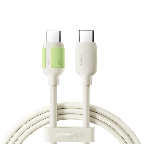 1 confezione Joyroom Cavo di ricarica multiplo 60W 3,3 piedi 6,6 piedi Da USB C a USB C / Lightning Da USB A a USB C / Lightning 3 A Ricarica veloce Gel di silice liquido Per Macbook iPad Samsung