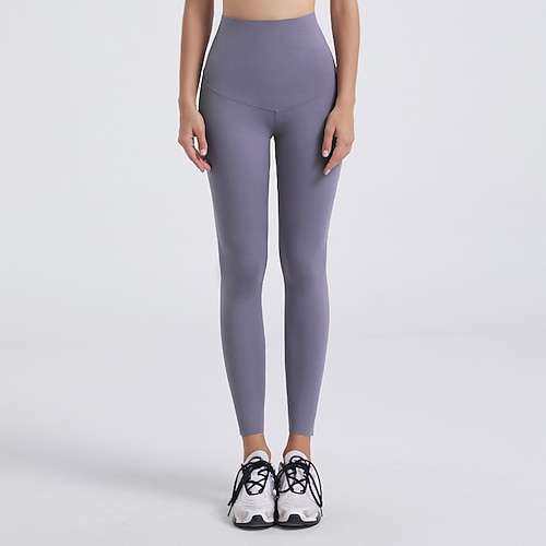 Per donna Pantaloni da yoga Leggings foderati in pile Leggings da yoga Sollevamento glutei Controllo addominale Vita Alta Pilates Allenamento in Palestra Allenamento Collant Tinta unica Rosa baby